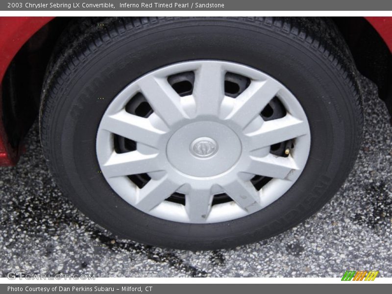 Inferno Red Tinted Pearl / Sandstone 2003 Chrysler Sebring LX Convertible
