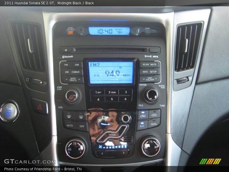 Midnight Black / Black 2011 Hyundai Sonata SE 2.0T
