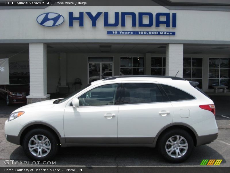 Stone White / Beige 2011 Hyundai Veracruz GLS