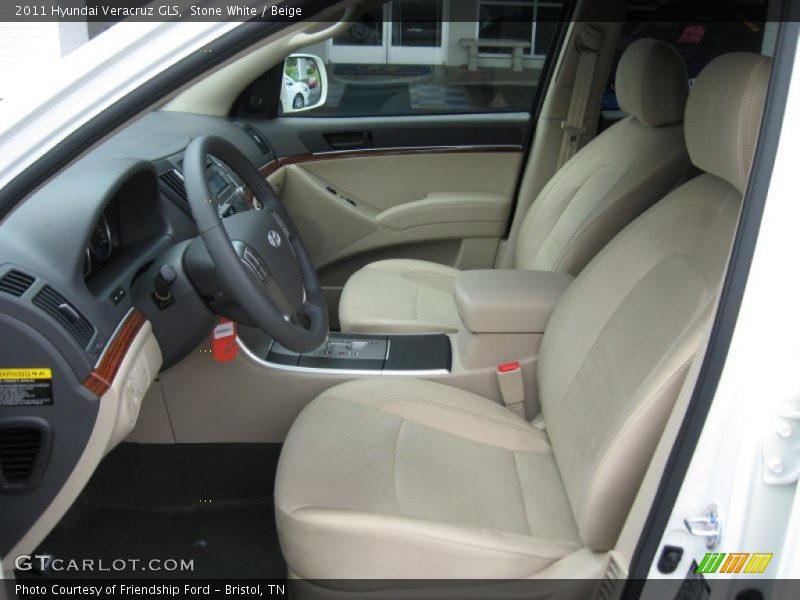 Stone White / Beige 2011 Hyundai Veracruz GLS