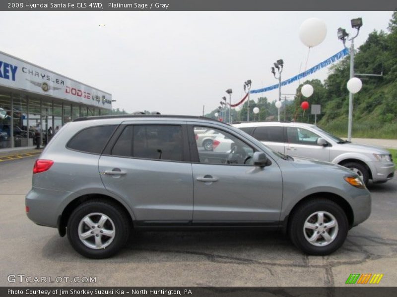 Platinum Sage / Gray 2008 Hyundai Santa Fe GLS 4WD