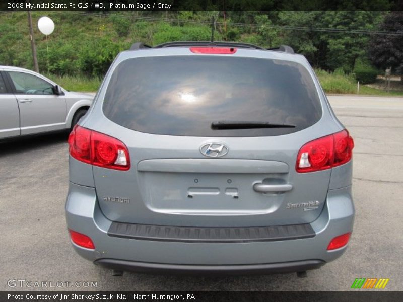 Platinum Sage / Gray 2008 Hyundai Santa Fe GLS 4WD