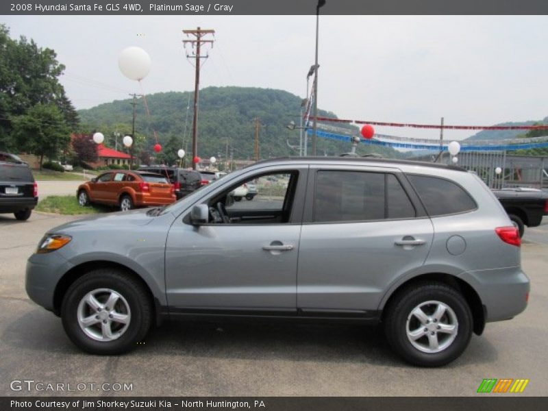Platinum Sage / Gray 2008 Hyundai Santa Fe GLS 4WD