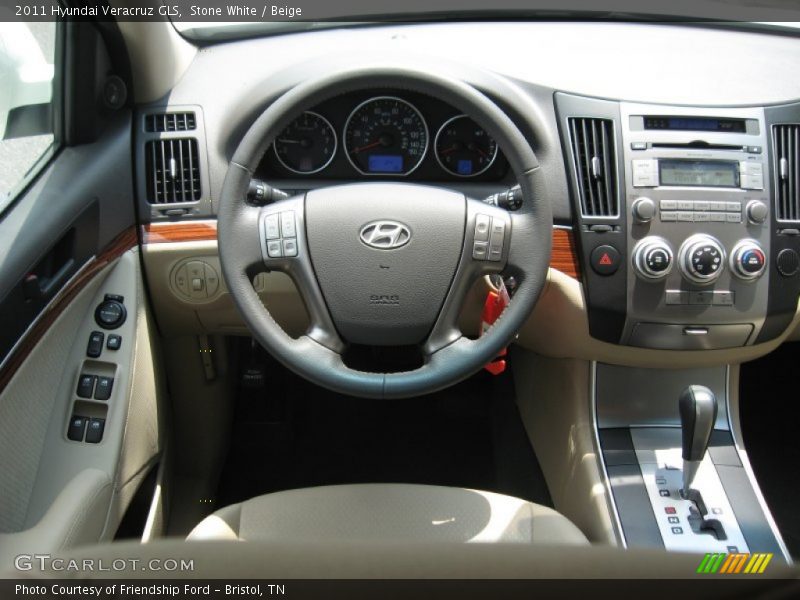 Stone White / Beige 2011 Hyundai Veracruz GLS