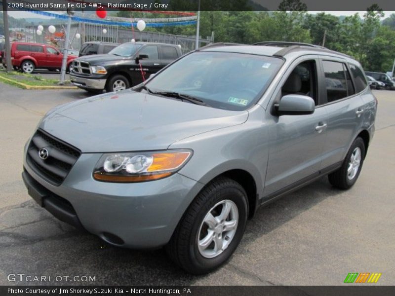 Platinum Sage / Gray 2008 Hyundai Santa Fe GLS 4WD