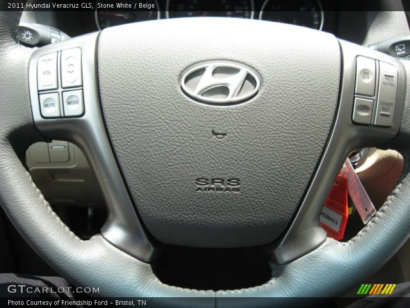 Stone White / Beige 2011 Hyundai Veracruz GLS