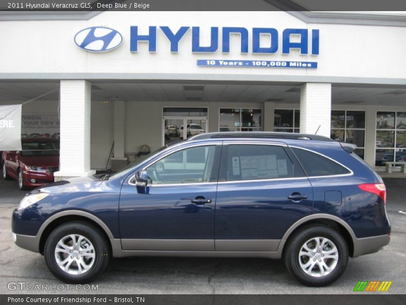 Deep Blue / Beige 2011 Hyundai Veracruz GLS