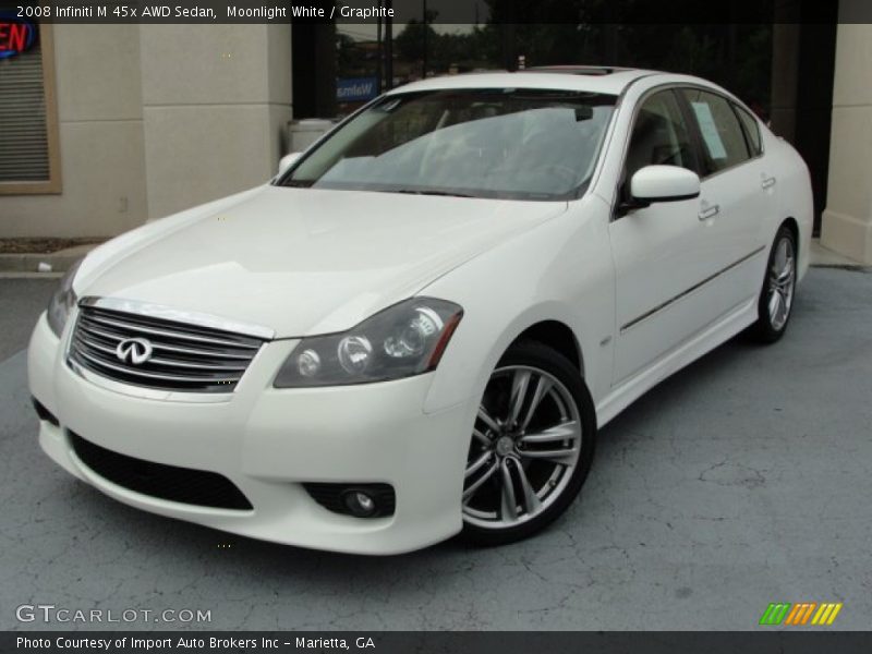 Moonlight White / Graphite 2008 Infiniti M 45x AWD Sedan