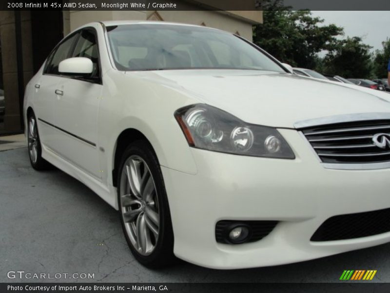 Moonlight White / Graphite 2008 Infiniti M 45x AWD Sedan