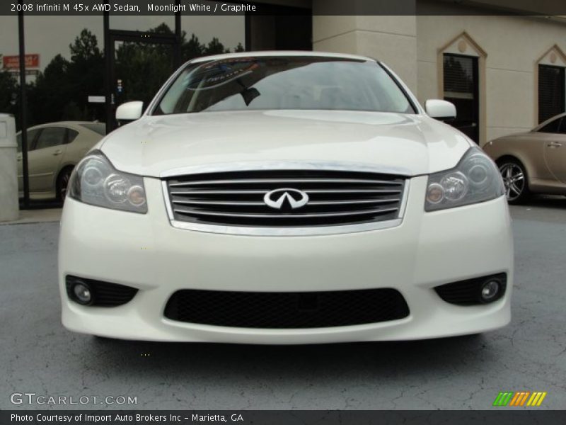 Moonlight White / Graphite 2008 Infiniti M 45x AWD Sedan