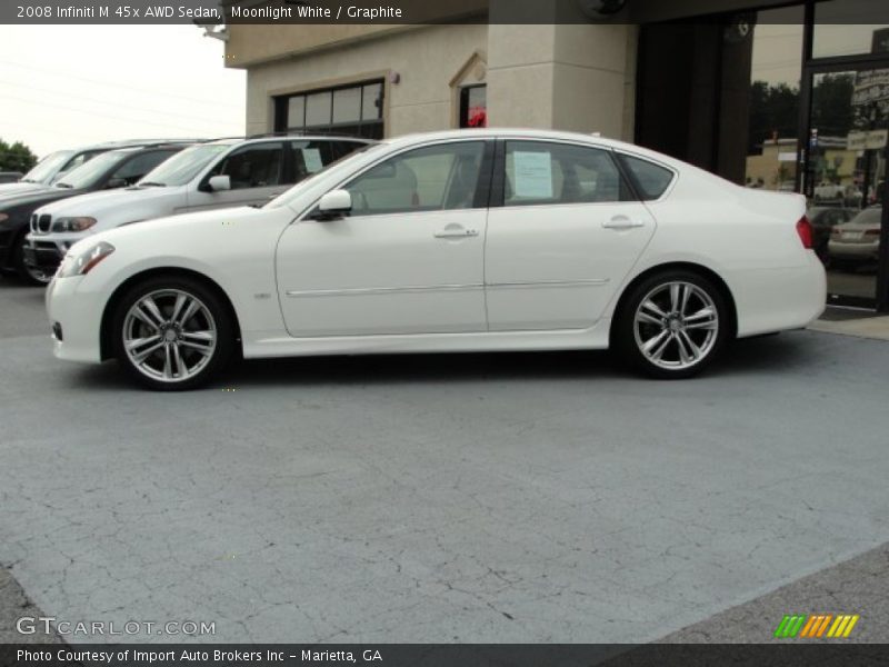 Moonlight White / Graphite 2008 Infiniti M 45x AWD Sedan