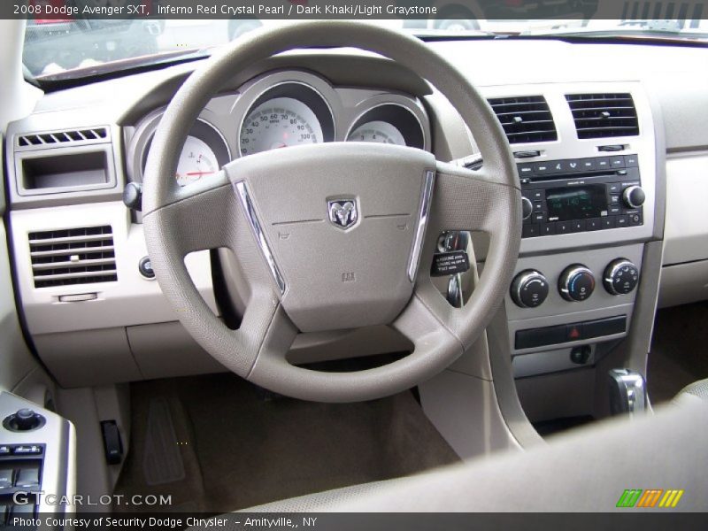 Inferno Red Crystal Pearl / Dark Khaki/Light Graystone 2008 Dodge Avenger SXT