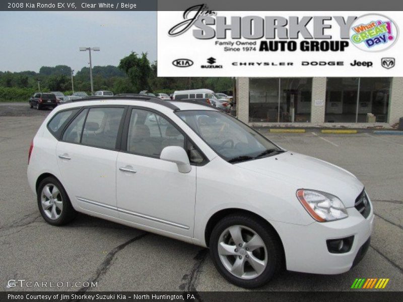 Clear White / Beige 2008 Kia Rondo EX V6