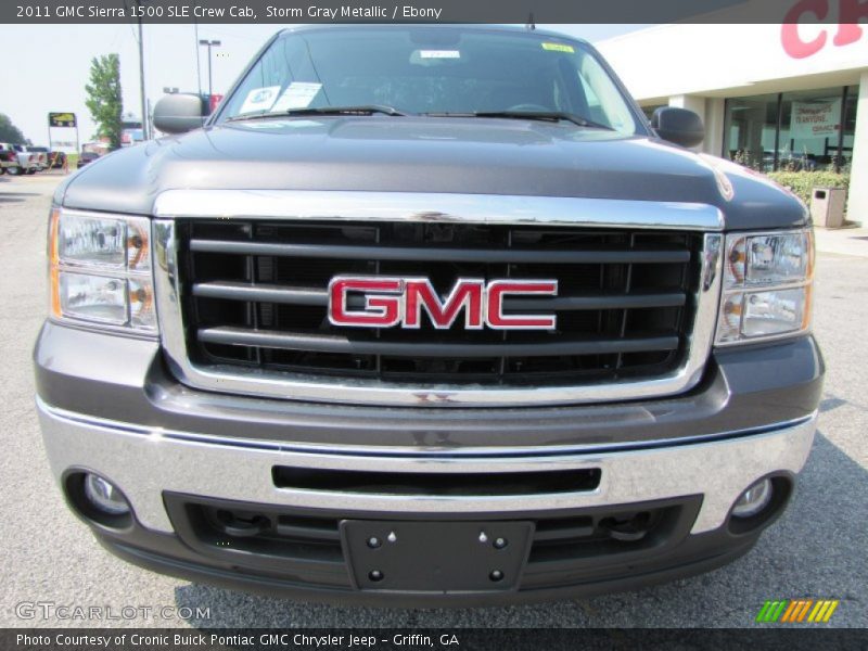 Storm Gray Metallic / Ebony 2011 GMC Sierra 1500 SLE Crew Cab