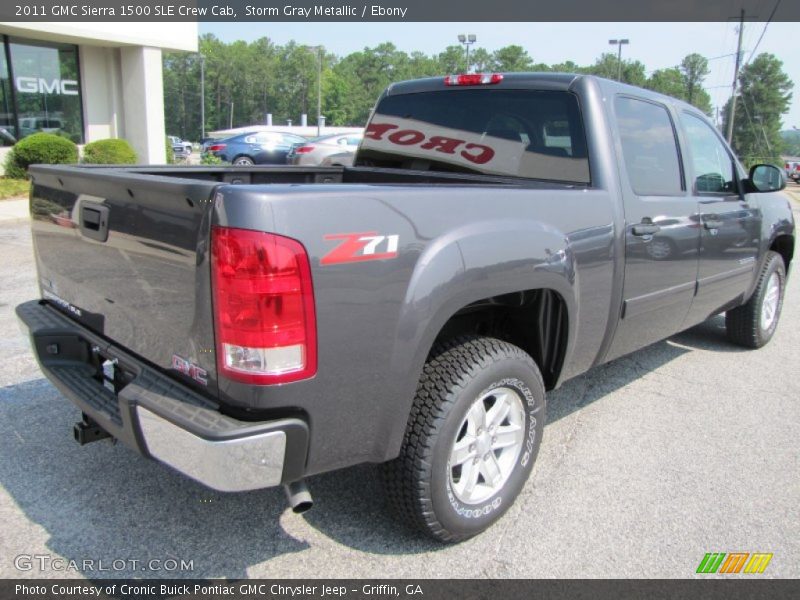 Storm Gray Metallic / Ebony 2011 GMC Sierra 1500 SLE Crew Cab
