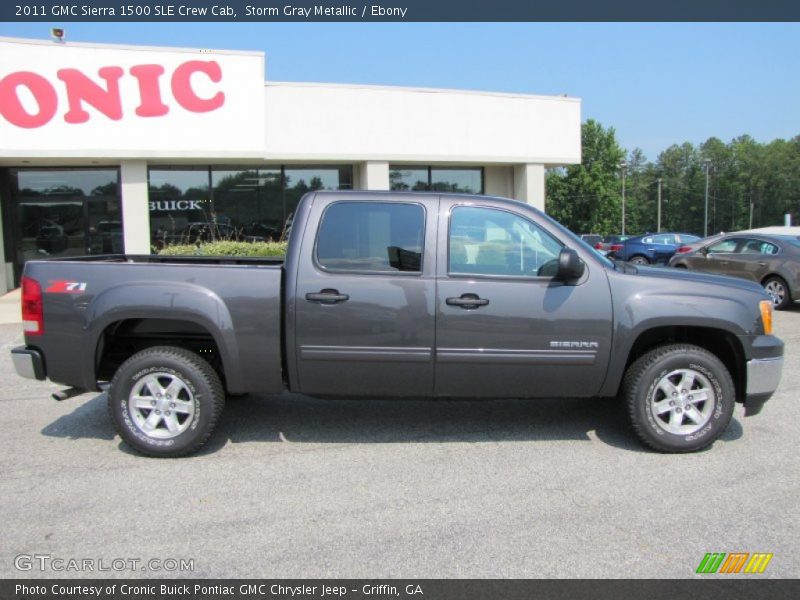 Storm Gray Metallic / Ebony 2011 GMC Sierra 1500 SLE Crew Cab