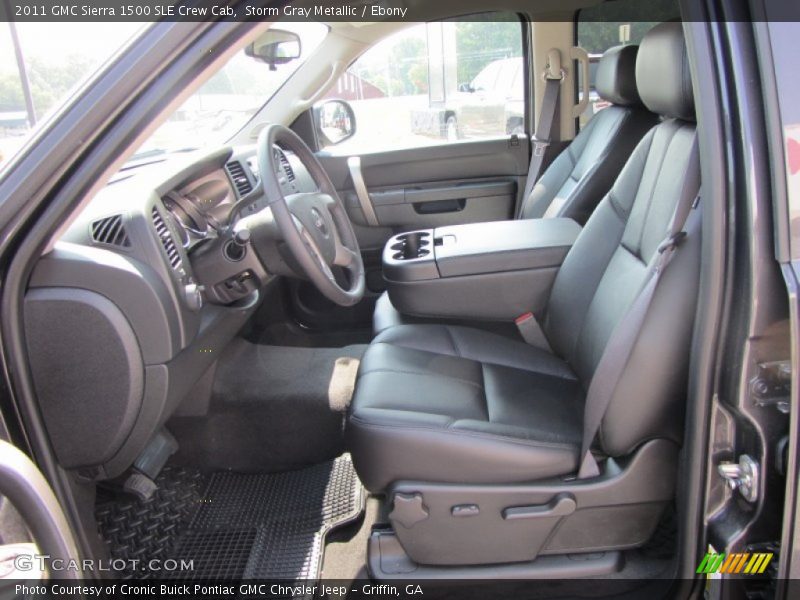 Storm Gray Metallic / Ebony 2011 GMC Sierra 1500 SLE Crew Cab