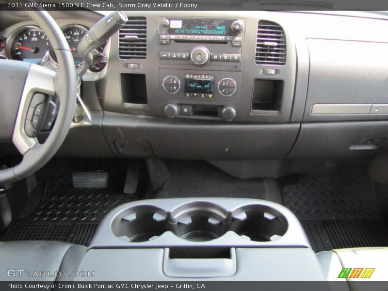 Storm Gray Metallic / Ebony 2011 GMC Sierra 1500 SLE Crew Cab