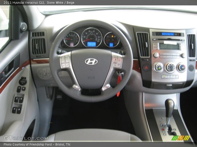 Stone White / Beige 2011 Hyundai Veracruz GLS