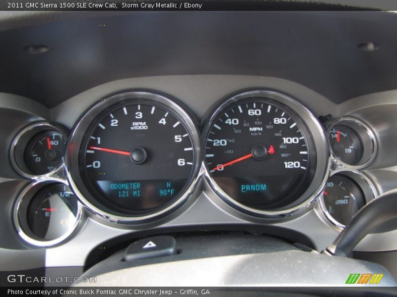 Storm Gray Metallic / Ebony 2011 GMC Sierra 1500 SLE Crew Cab