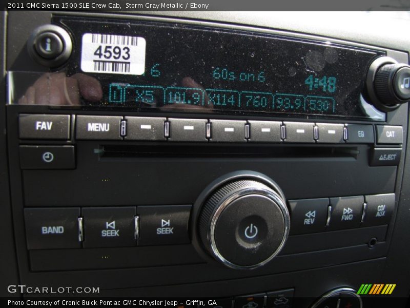 Storm Gray Metallic / Ebony 2011 GMC Sierra 1500 SLE Crew Cab