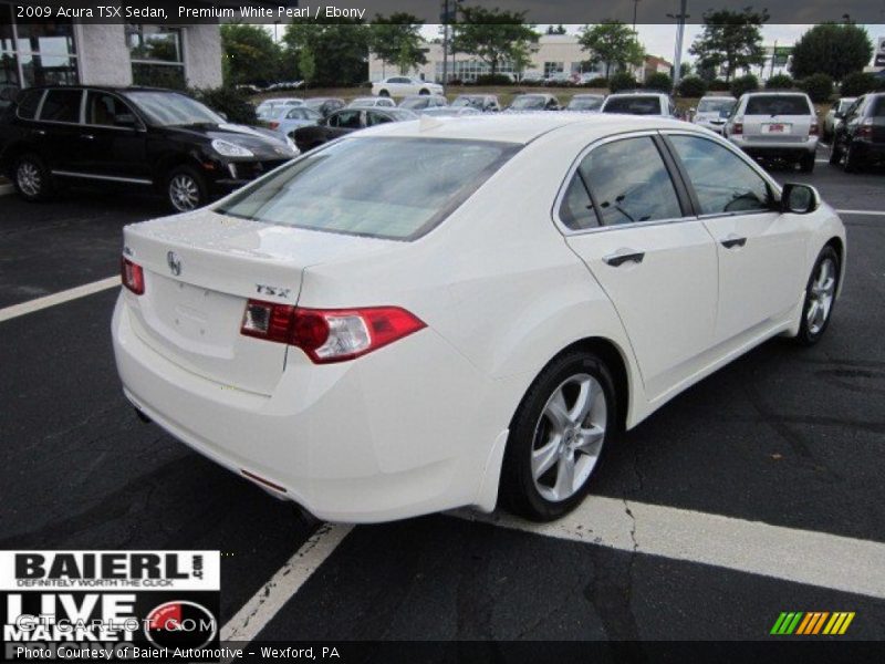 Premium White Pearl / Ebony 2009 Acura TSX Sedan