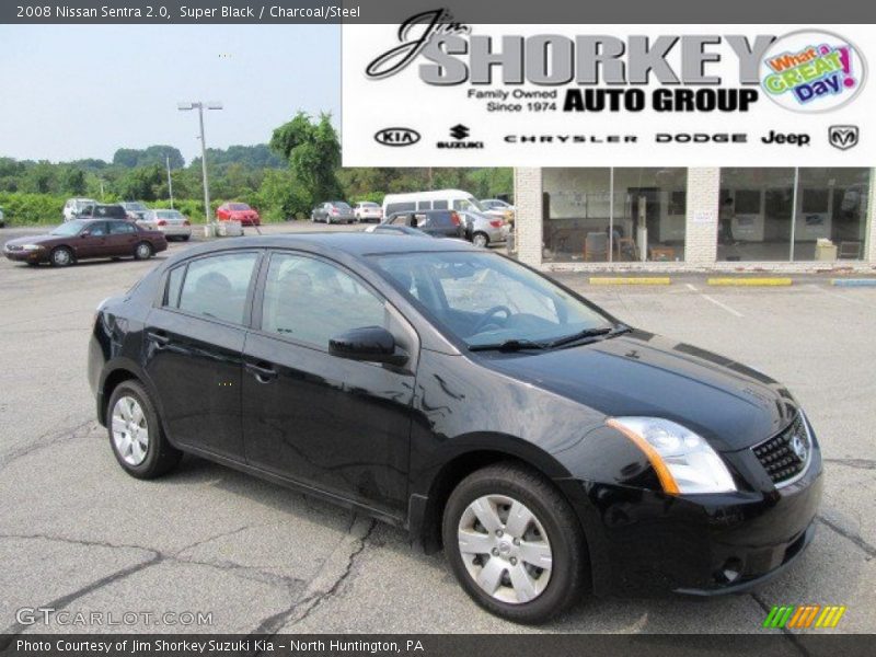 Super Black / Charcoal/Steel 2008 Nissan Sentra 2.0