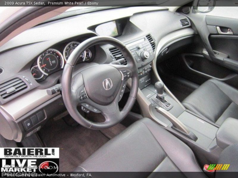 Premium White Pearl / Ebony 2009 Acura TSX Sedan