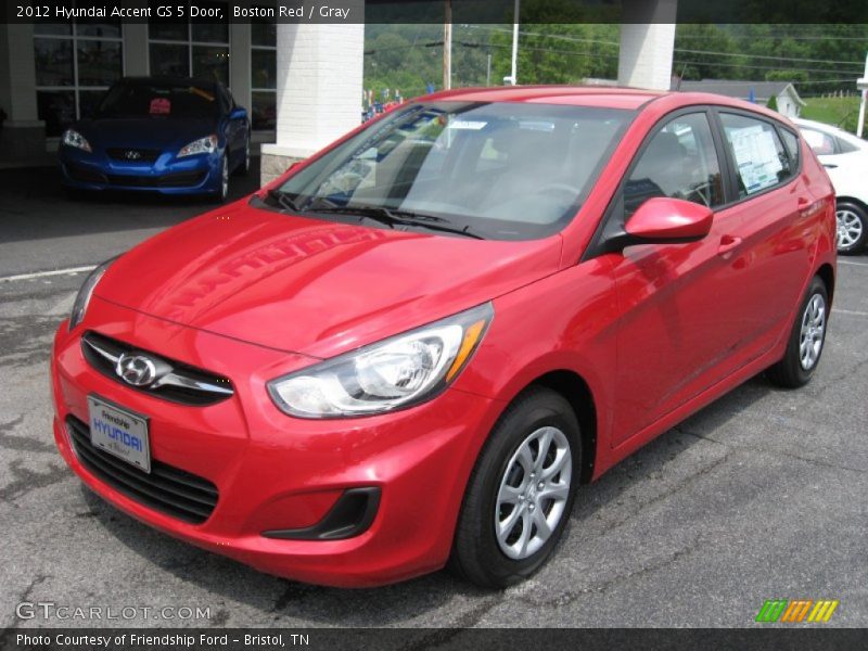 Boston Red / Gray 2012 Hyundai Accent GS 5 Door