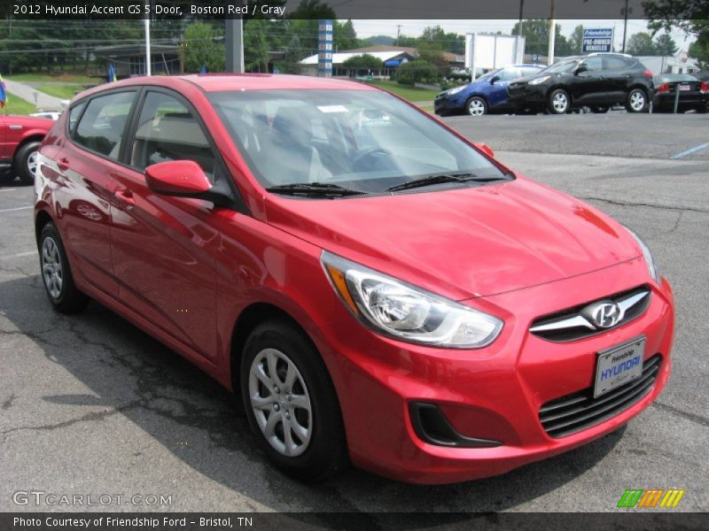 Boston Red / Gray 2012 Hyundai Accent GS 5 Door