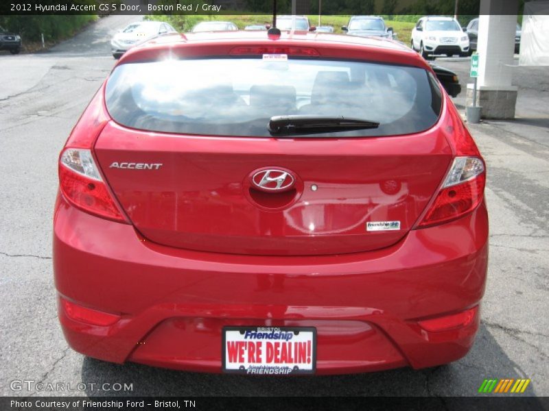 Boston Red / Gray 2012 Hyundai Accent GS 5 Door