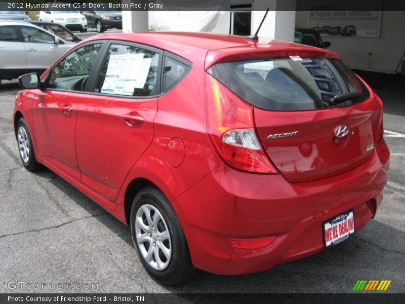 Boston Red / Gray 2012 Hyundai Accent GS 5 Door