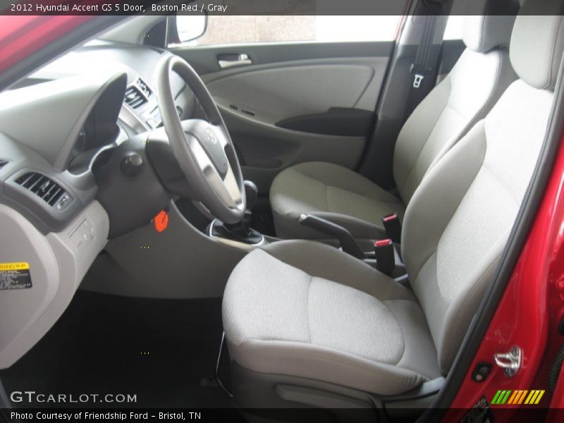 Boston Red / Gray 2012 Hyundai Accent GS 5 Door