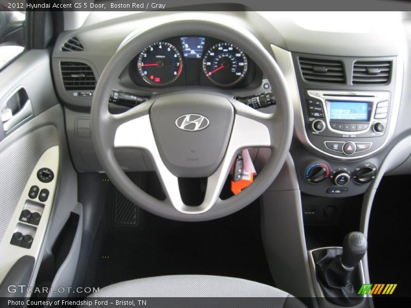 Boston Red / Gray 2012 Hyundai Accent GS 5 Door