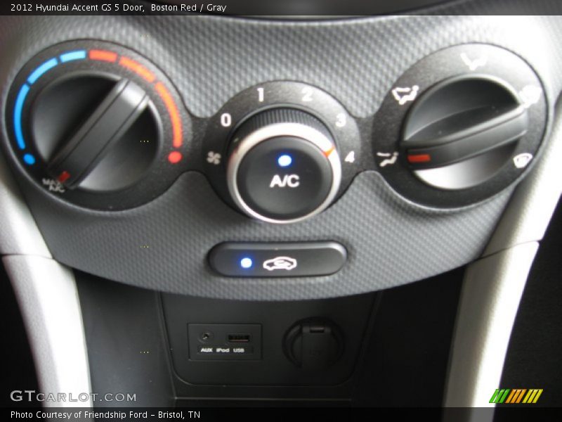 Boston Red / Gray 2012 Hyundai Accent GS 5 Door