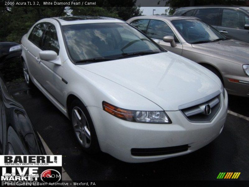 White Diamond Pearl / Camel 2006 Acura TL 3.2