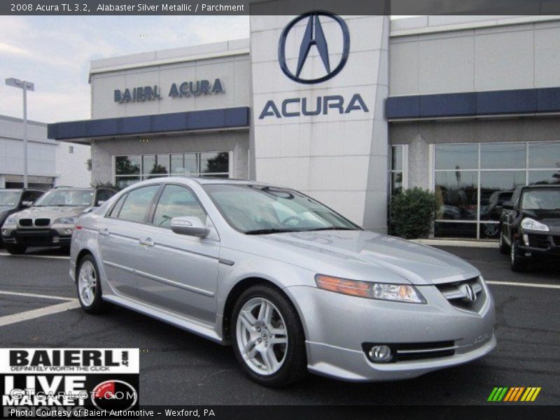 Alabaster Silver Metallic / Parchment 2008 Acura TL 3.2