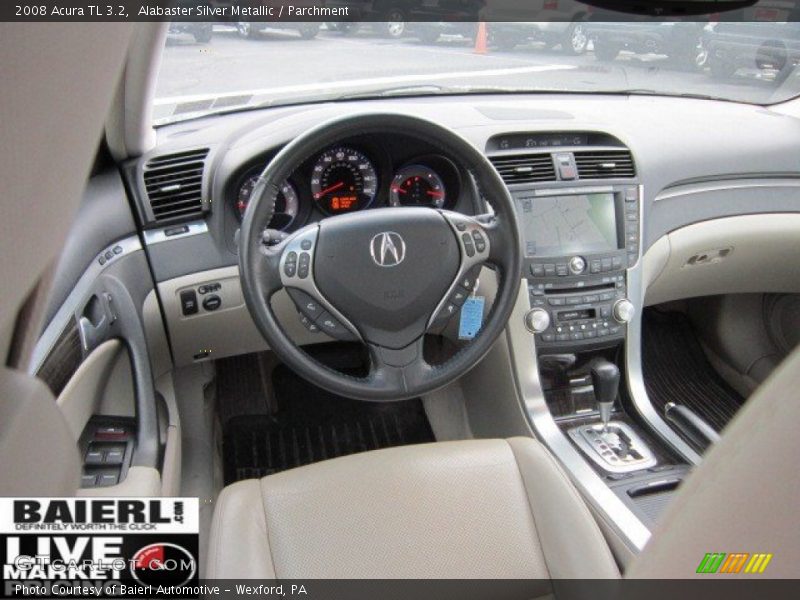 Alabaster Silver Metallic / Parchment 2008 Acura TL 3.2