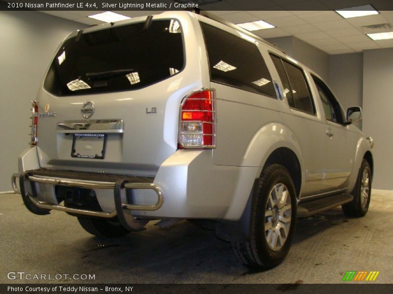 Silver Lightning Metallic / Graphite 2010 Nissan Pathfinder LE 4x4