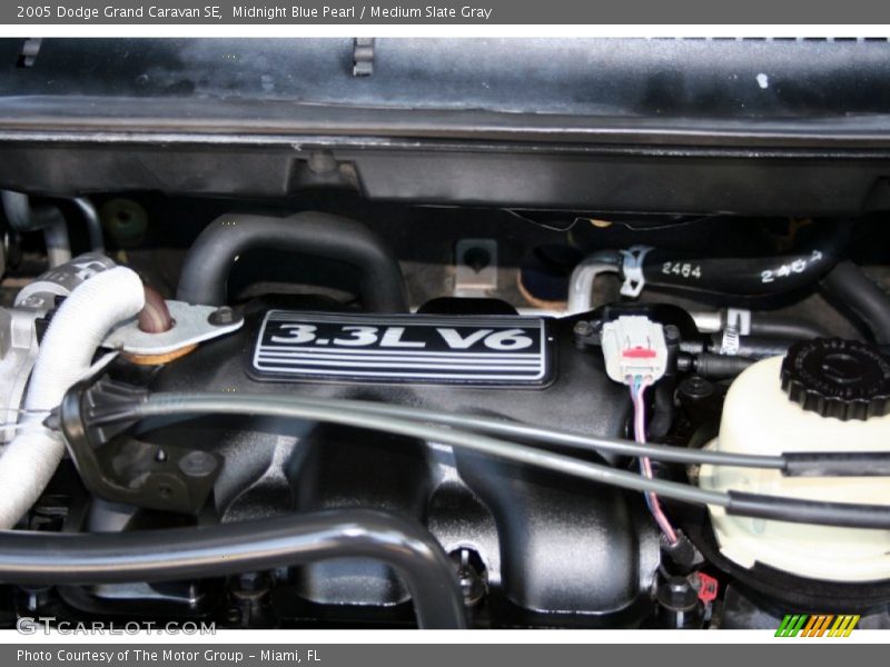 Midnight Blue Pearl / Medium Slate Gray 2005 Dodge Grand Caravan SE