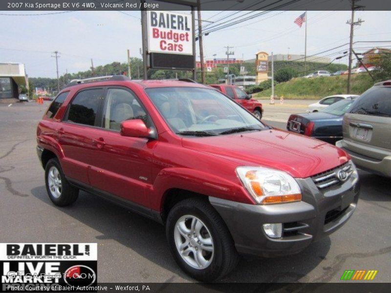 Volcanic Red / Beige 2007 Kia Sportage EX V6 4WD