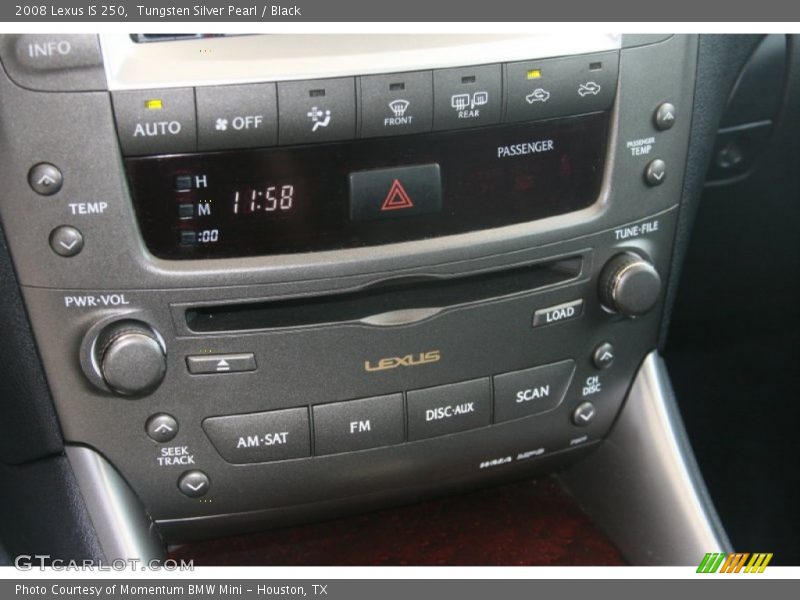 Tungsten Silver Pearl / Black 2008 Lexus IS 250