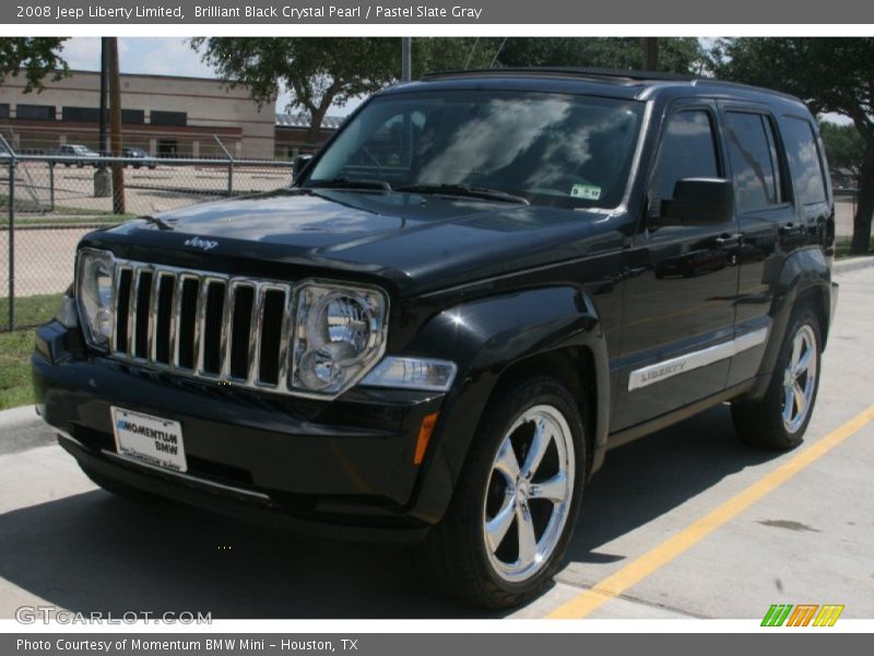Brilliant Black Crystal Pearl / Pastel Slate Gray 2008 Jeep Liberty Limited