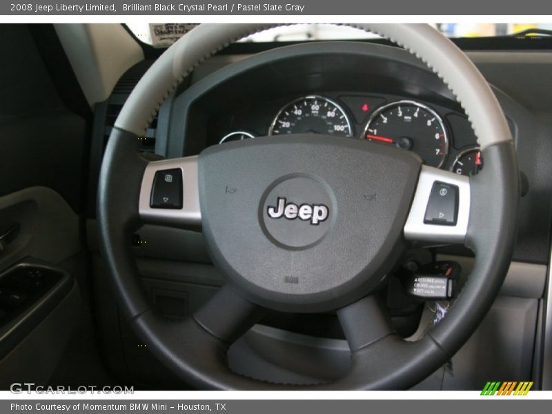 Brilliant Black Crystal Pearl / Pastel Slate Gray 2008 Jeep Liberty Limited
