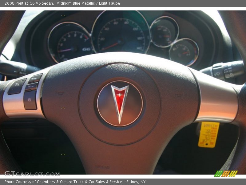 Midnight Blue Metallic / Light Taupe 2008 Pontiac G6 V6 Sedan