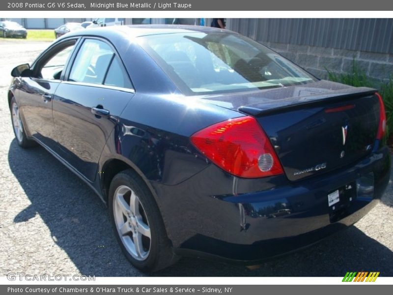 Midnight Blue Metallic / Light Taupe 2008 Pontiac G6 V6 Sedan