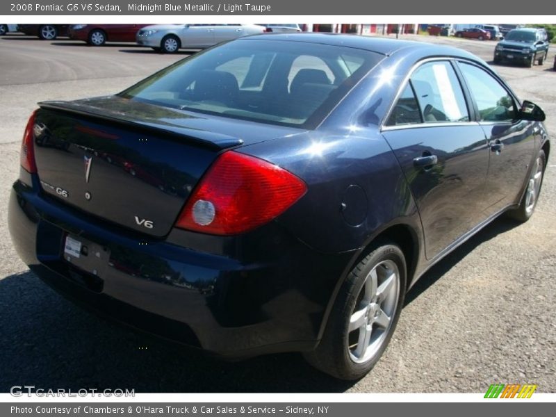 Midnight Blue Metallic / Light Taupe 2008 Pontiac G6 V6 Sedan