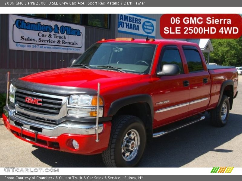 Sport Red Metallic / Dark Pewter 2006 GMC Sierra 2500HD SLE Crew Cab 4x4