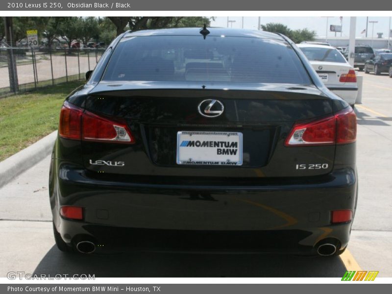 Obsidian Black / Black 2010 Lexus IS 250