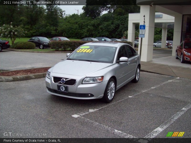 Silver Metallic / Off Black Leather 2011 Volvo S40 T5